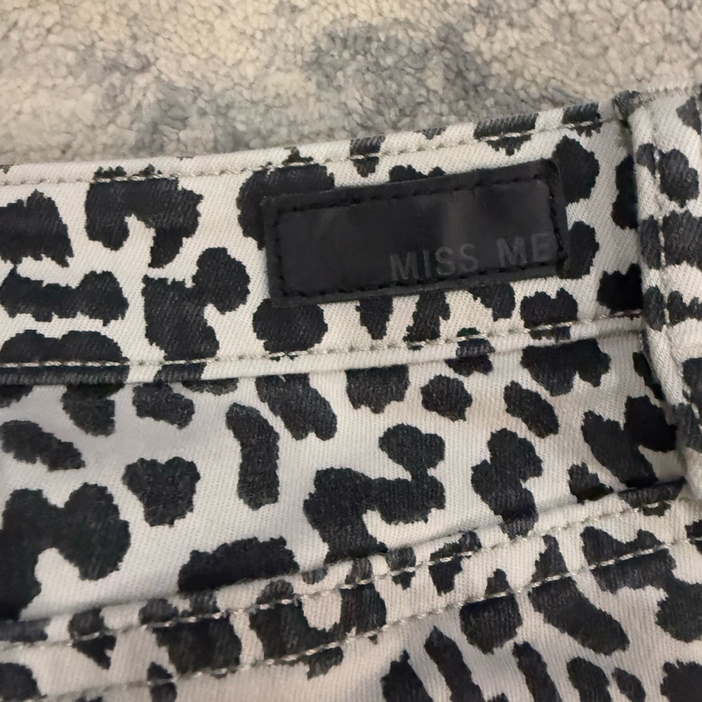 Miss Me "WILD LIFE ANKLE SKINNY JEAN" Mid-Rise LEOPARD SKINNY JEANS size 29 - Picture 6 of 8